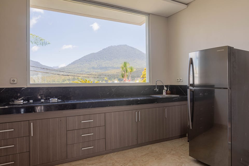 Fridge, stovetop