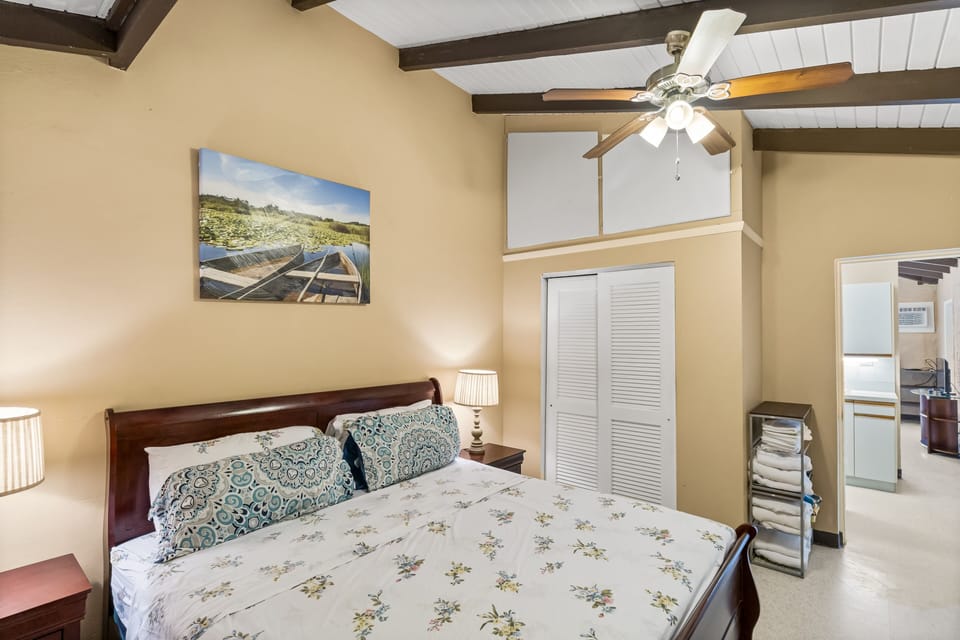 Condo, 1 Bedroom | 1 bedroom, desk, laptop workspace, iron/ironing board