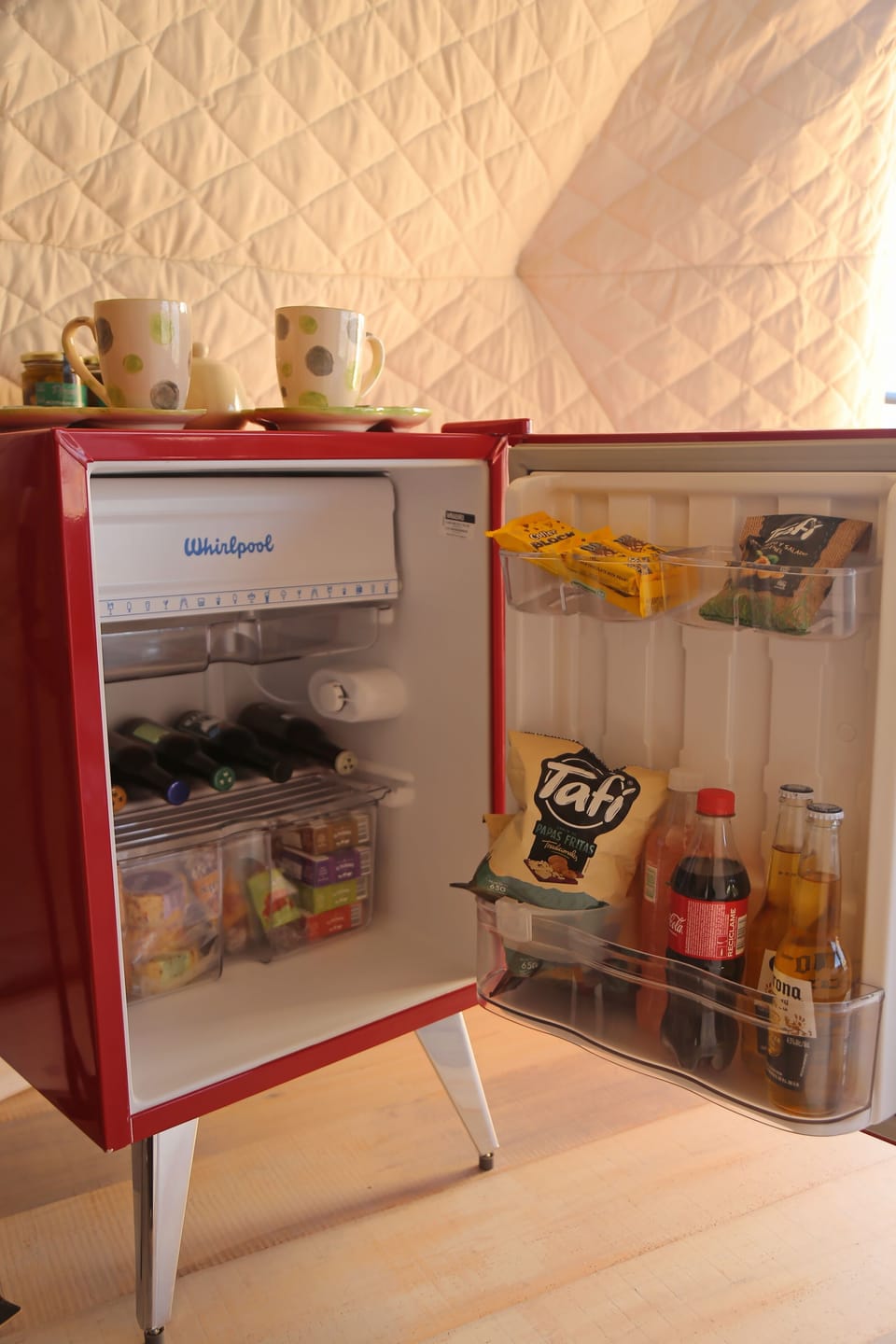 Design Tent | Private kitchen | Mini-fridge, microwave, espresso maker, cookware/dishes/utensils