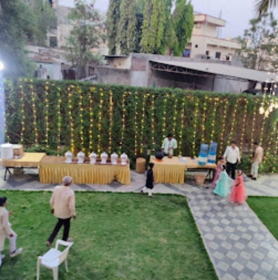 Outdoor wedding area