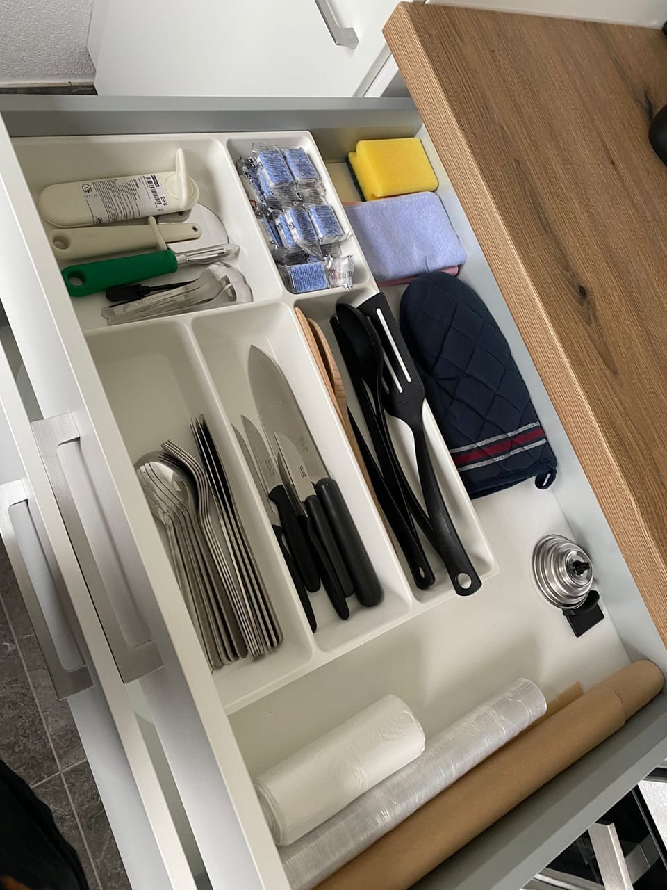 Apartment | Private kitchen | Full-size fridge, microwave, oven, stovetop