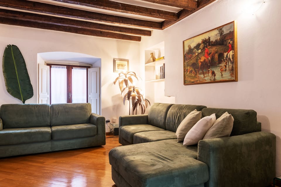 Apartment | Living area | 36-inch flat-screen TV with cable channels