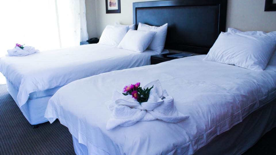 Standard Twin Room | In-room safe, desk, laptop workspace, iron/ironing board