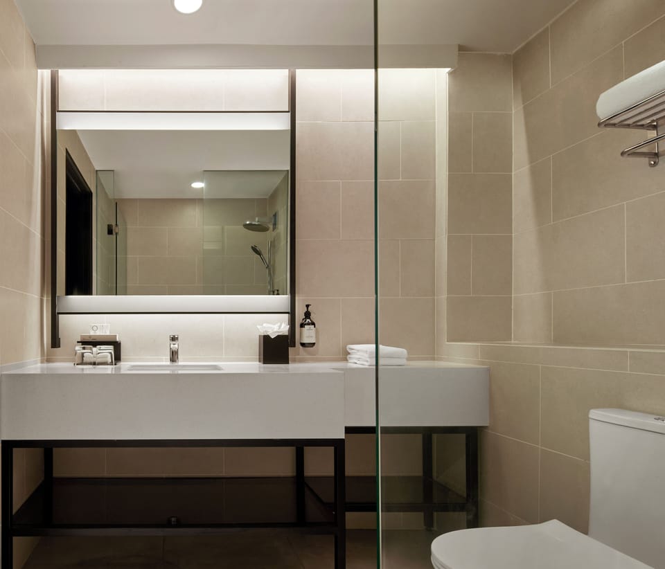 Premium Room, 1 Twin Bed | Bathroom | Shower, free toiletries, hair dryer, slippers