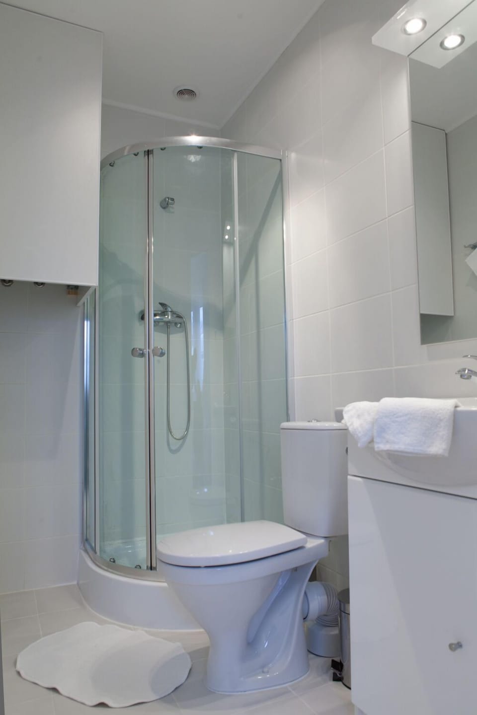 Double Room | Bathroom | Shower, hair dryer, towels