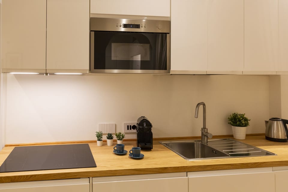 Comfort Apartment | Private kitchen | Fridge, microwave, stovetop, dishwasher