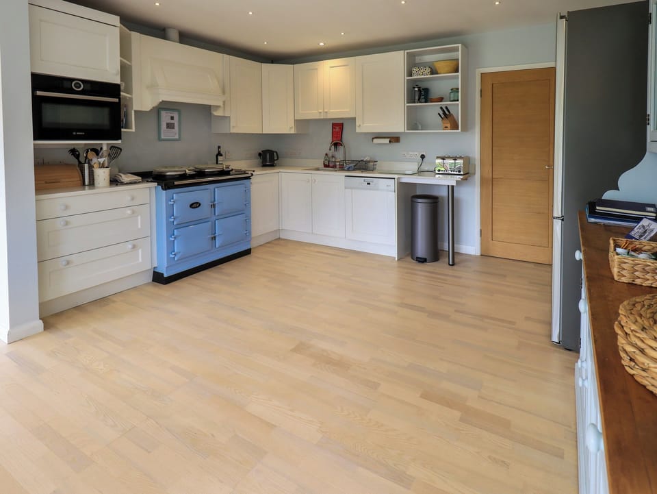 Fridge, dishwasher, electric kettle, toaster