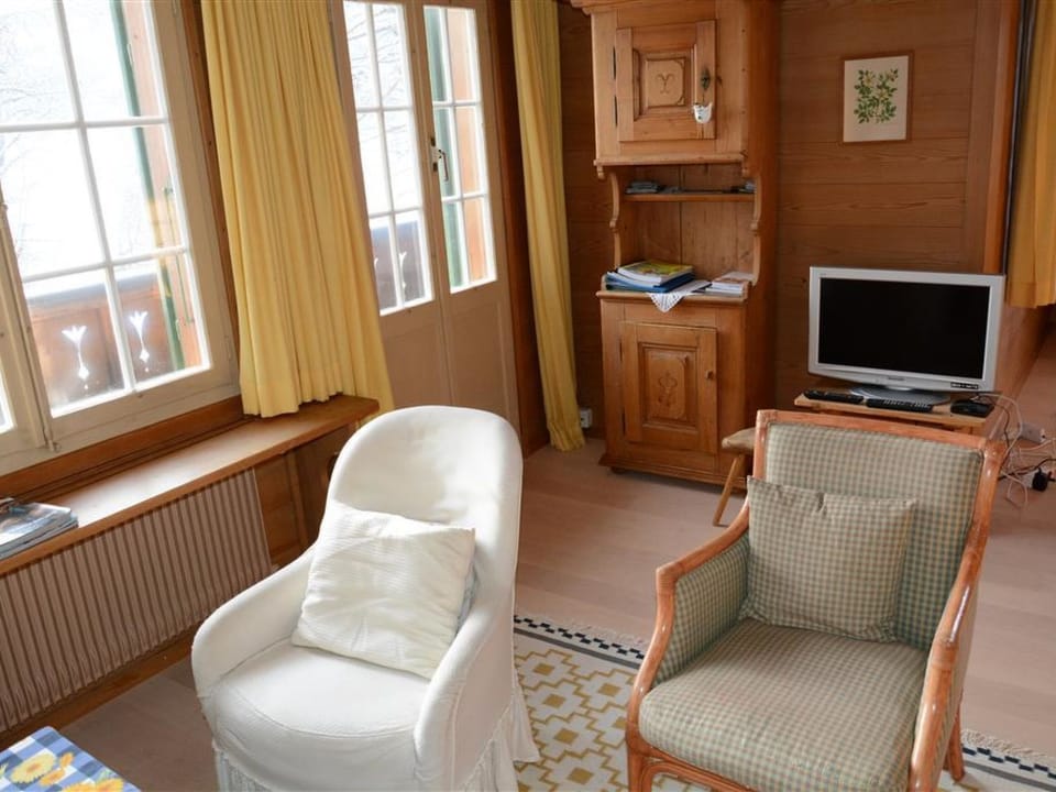 Les Erables, Chalet Appartement/Fewo, Dusche oder Bad, WC 7-Bettwohnung Apartment in Saanen