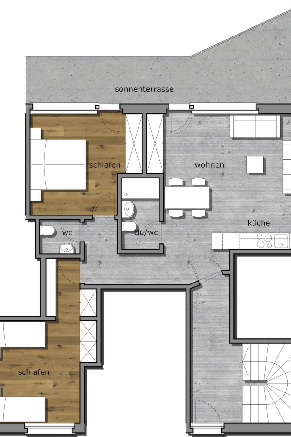 Haus Samurai Appartement/Fewo, Dusche, WC, 2 Schlafräume 4-Bettwohnung Nr. 81 Apartment in Canton of Valais