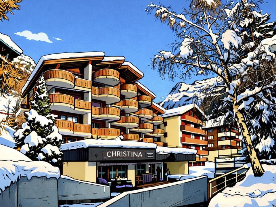 Residenz Christina Leukerbad # 5-bed apartment, Dusche, WC Apartment in Canton of Valais