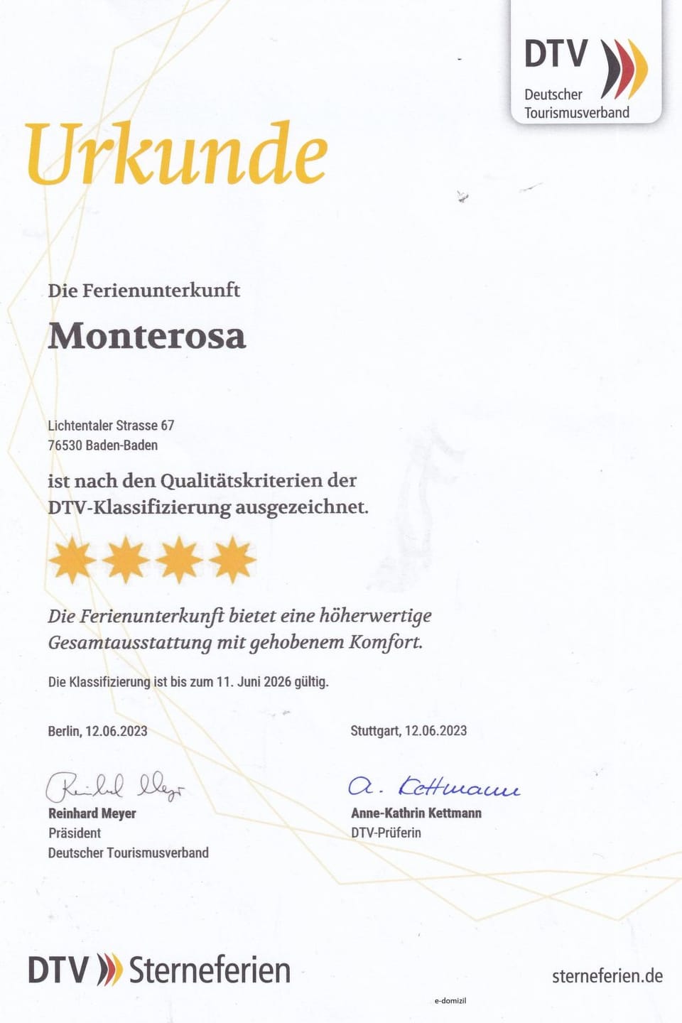 Monterosa in Baden-Baden Apartment in Baden-Baden