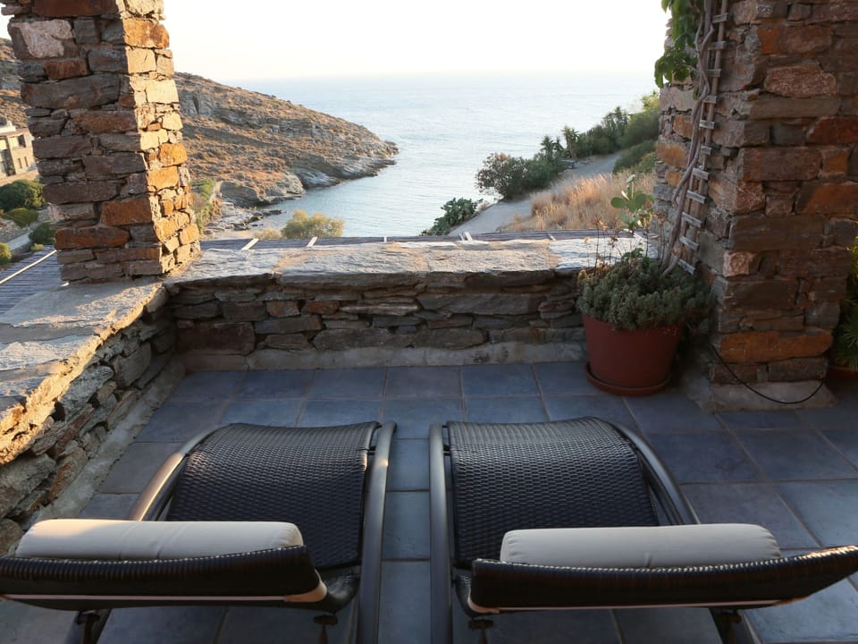 Apartment in Kea mit privatem Balkon und Blick auf den Sonnenuntergang Apartment in Kea-Kythnos