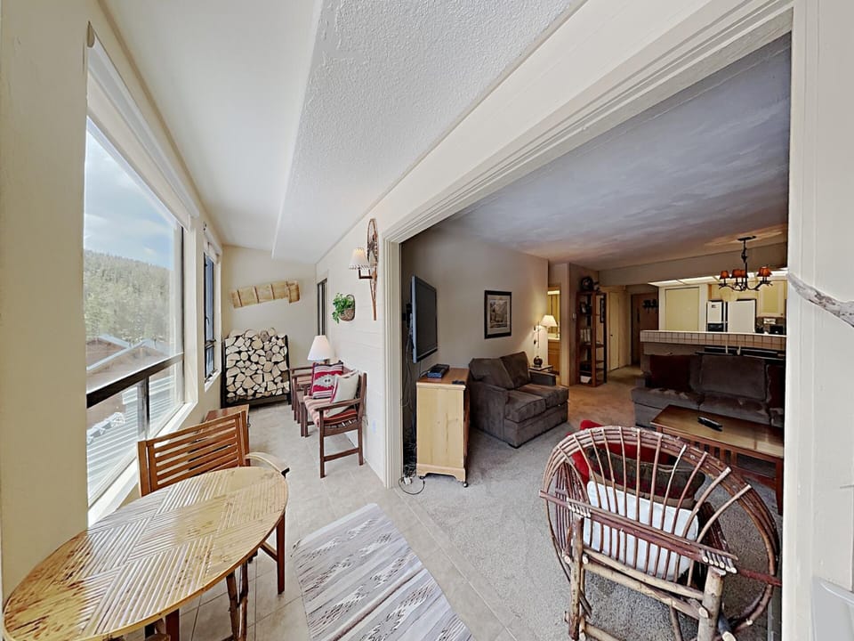Sunroom and Living Room Overlooking The Slopes