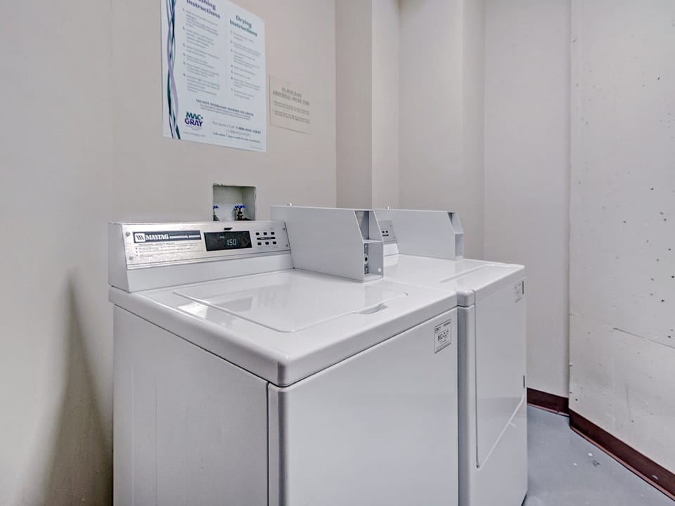 Communal laundry in the building.