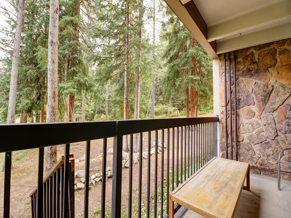 Looking out to where you can ski right down to in the winter.