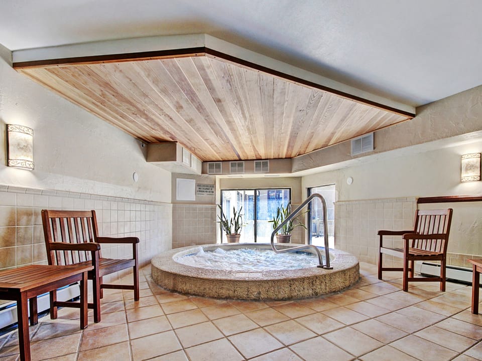 Mill Club communal hot tub, indoors.