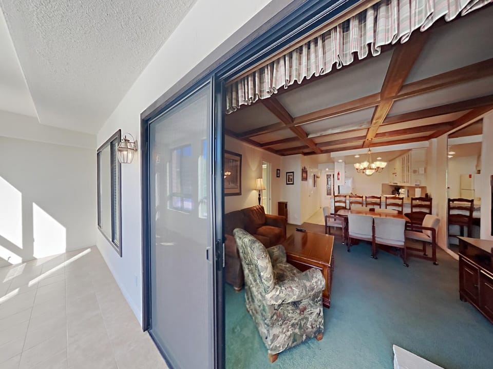 Sunroom to Living Room Looks Out at Mammoth Mountain