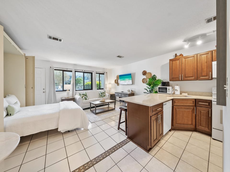 Hidden Beach Villas - 111 | Living and Kitchen Area