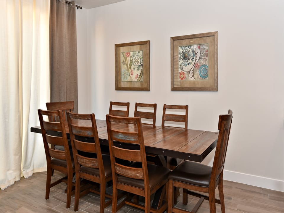 Share memories and stories while enjoying a family style meal around the Dining Table.
