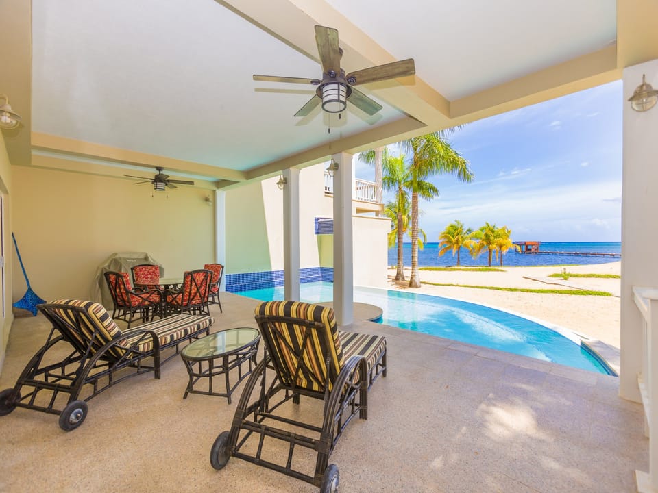 Porch with lounge chairs and sitting area