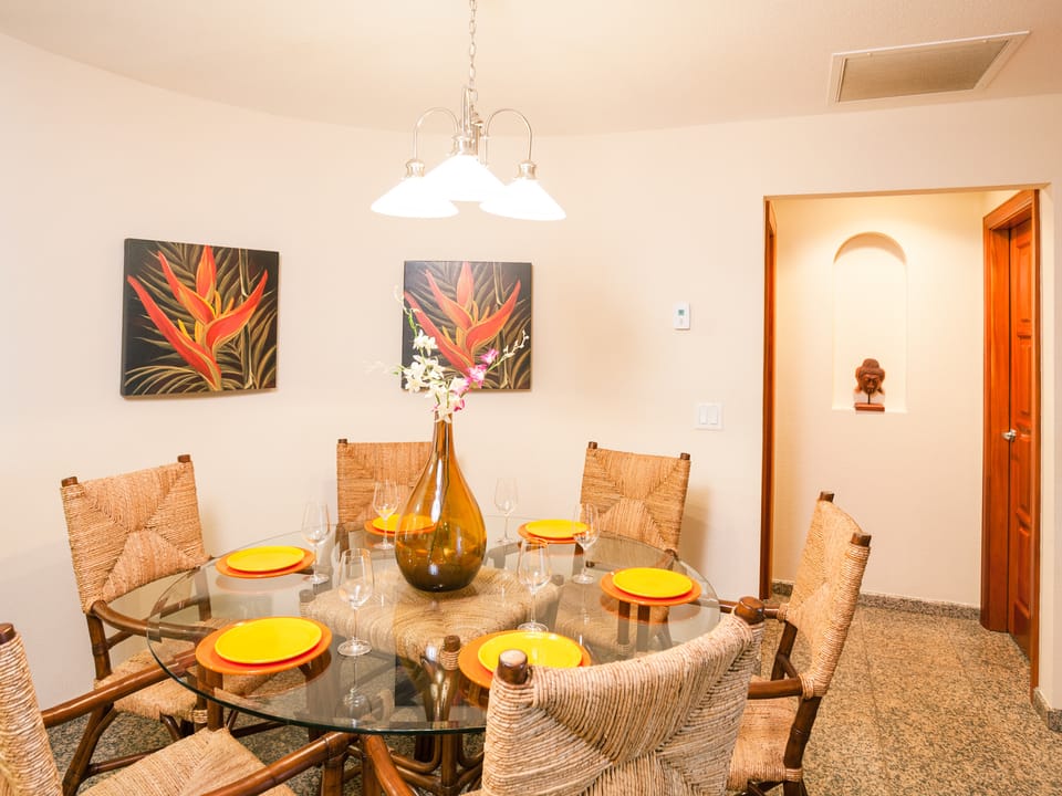 The dining area