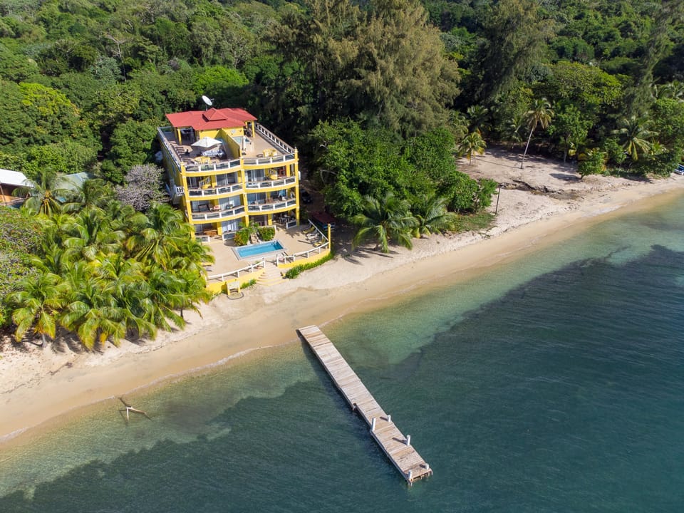 Villas del Playa sits right on the beach in a residential section of West End