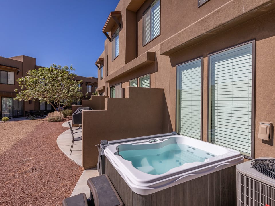 Back Patio with Private Hot Tub