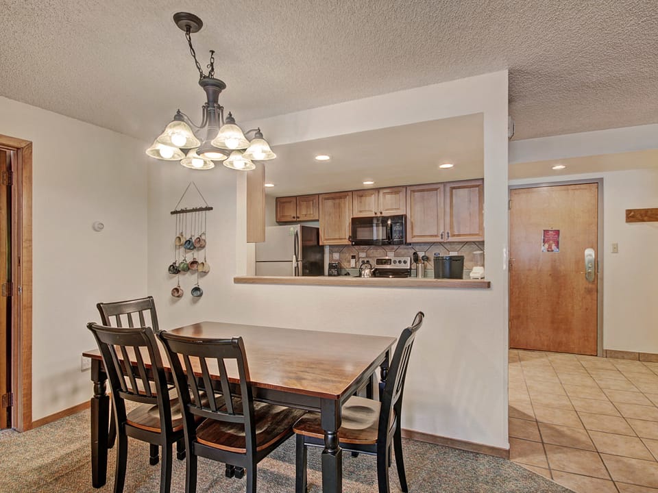 Dining and kitchen area