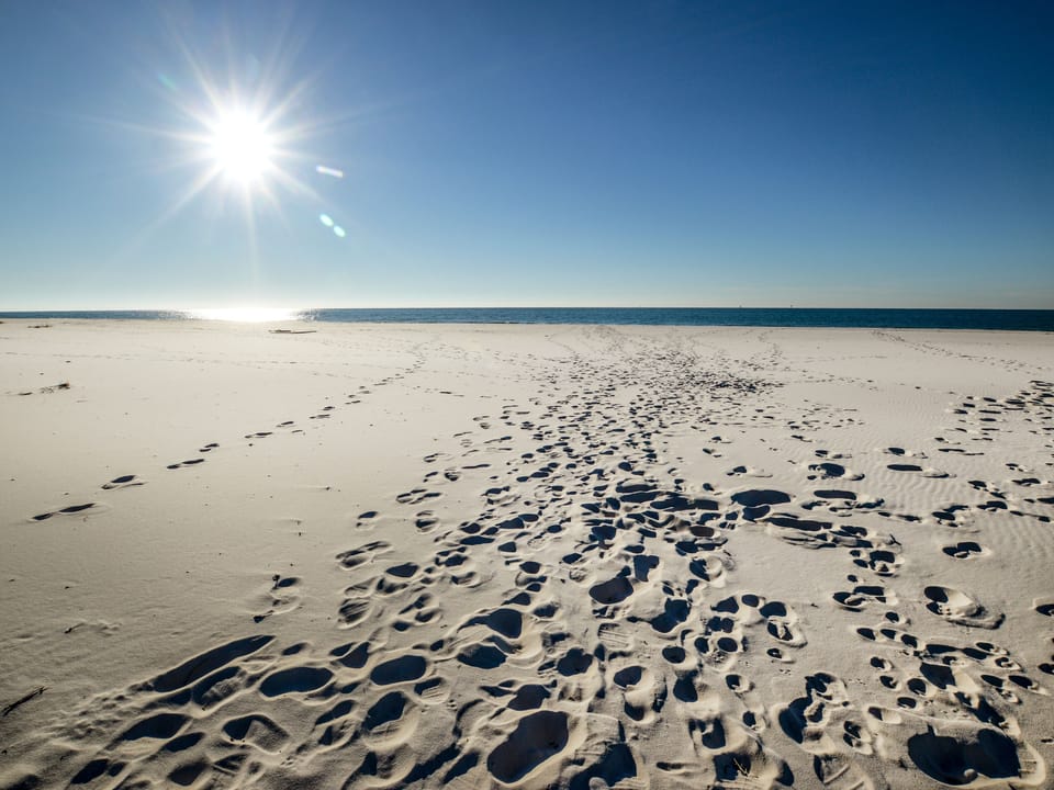 Enjoy the pristine sandy, white beaches in just a short walk. Remember to leave only footprints!