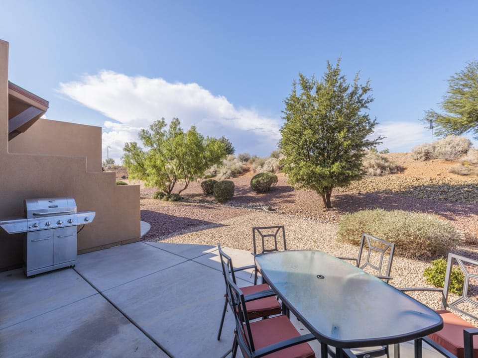 Back Patio Seating and Grill