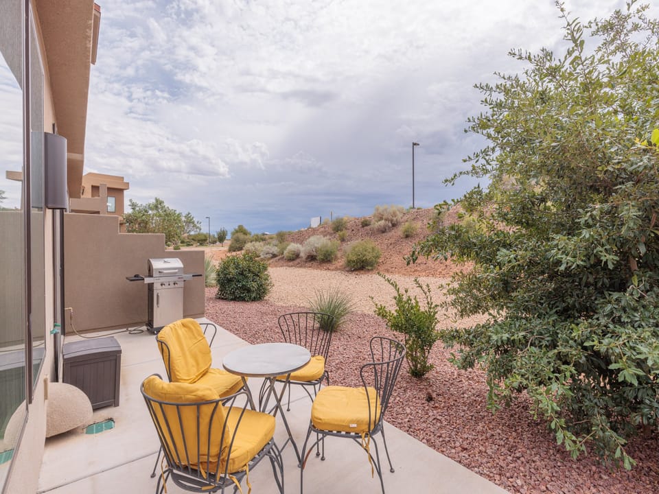 Back Patio Seating and View