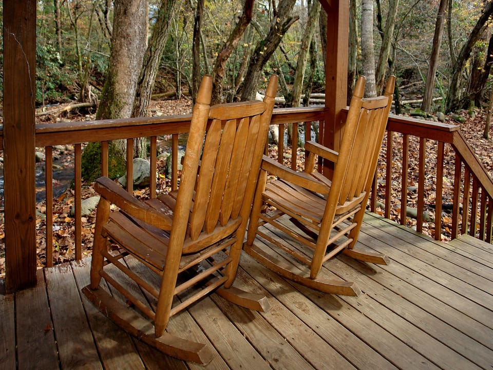 Back porch rockers, creekside