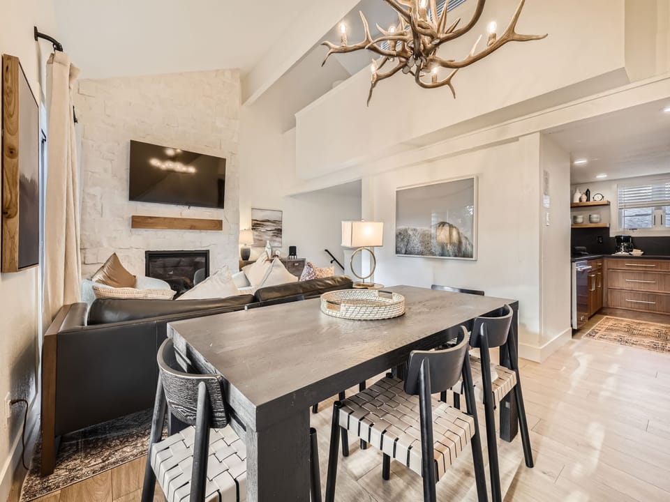 Gather around the elegant dining table for meals, games, or great conversation—perfect for everything from cozy breakfasts to celebratory dinners with friends and family.