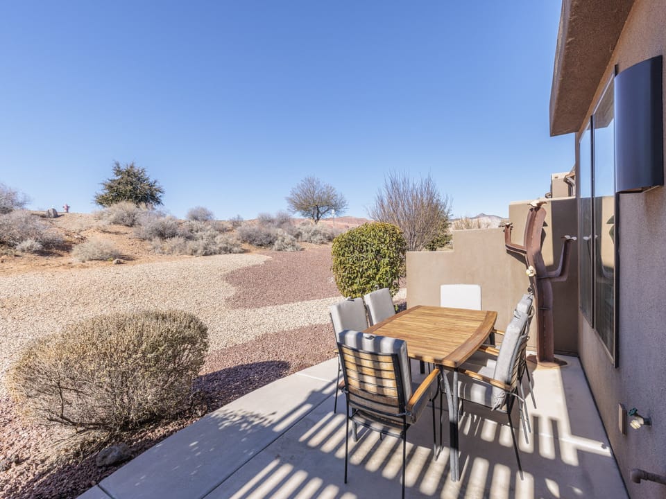 Back Patio Seating and View