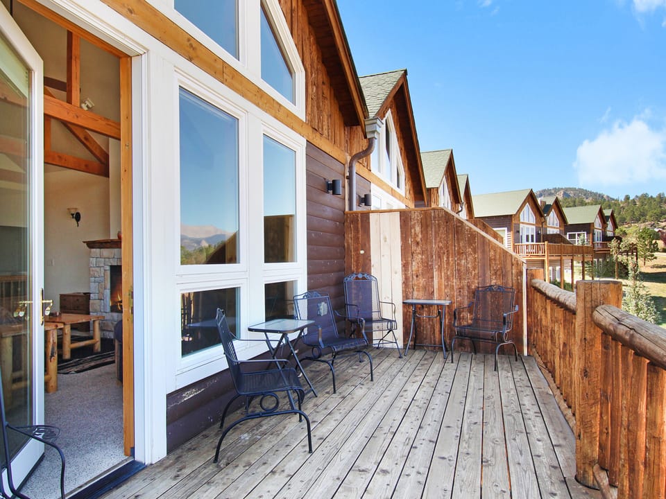 Comanche Peak 39 - Upper (main) level deck with patio seating for four.