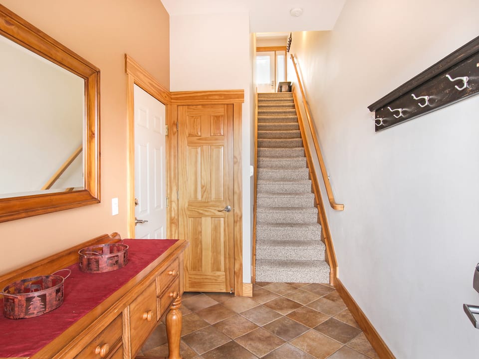 Mount Chapin S4 - Stairs from garage level to the main level of this spacious condo. (You may also park one car at ground level and enter at the main floor)