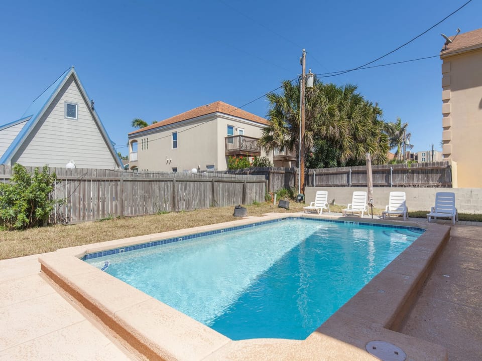 Cool off in your private heated pool after a day of fun on South Padre Island.