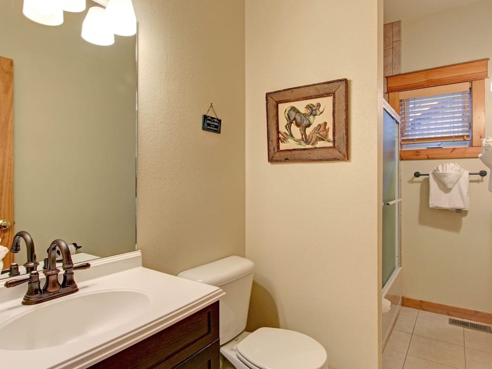 Mount Enentah 37 - Full bathroom on main level, adjacent to the bedroom and the main living/dining area.
