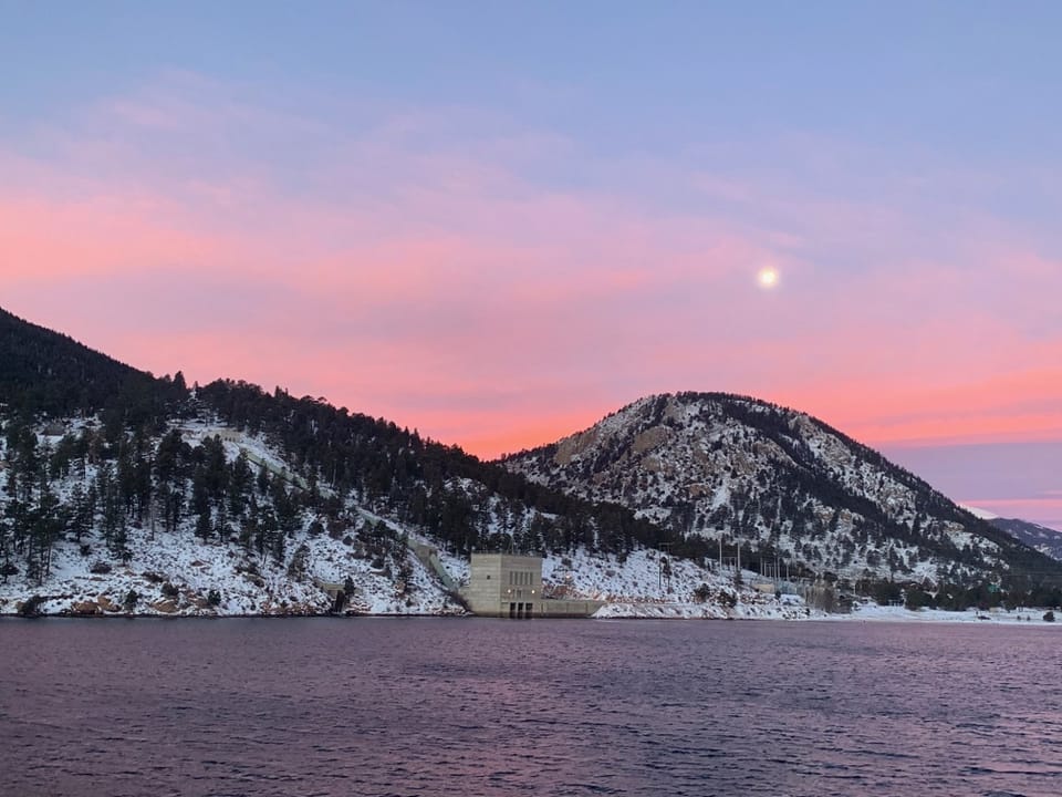Hawkeye Ridge - Sunset over Mary's Lake