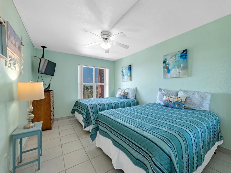 Two large queen beds.