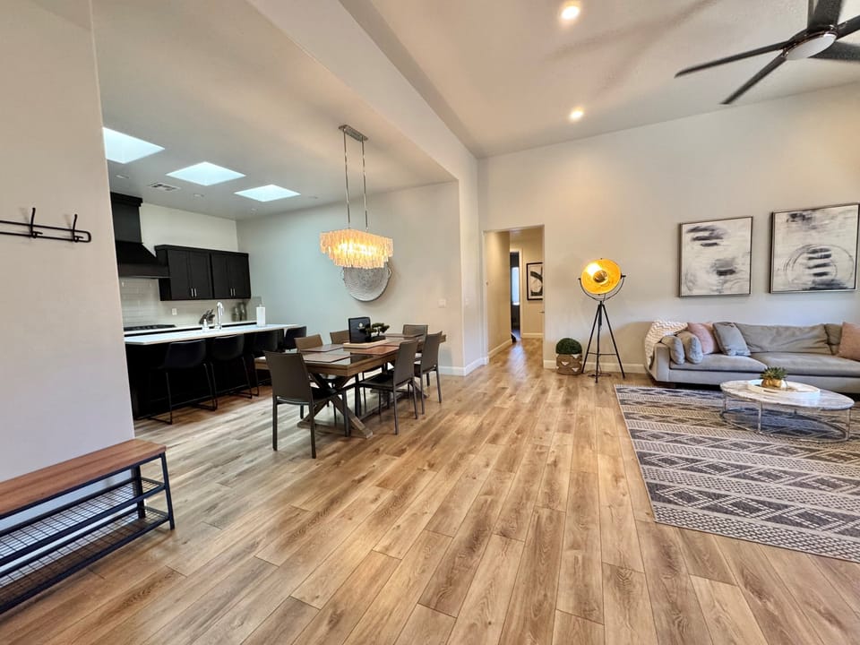 Main Living Area, Dining Table, and Kitchen