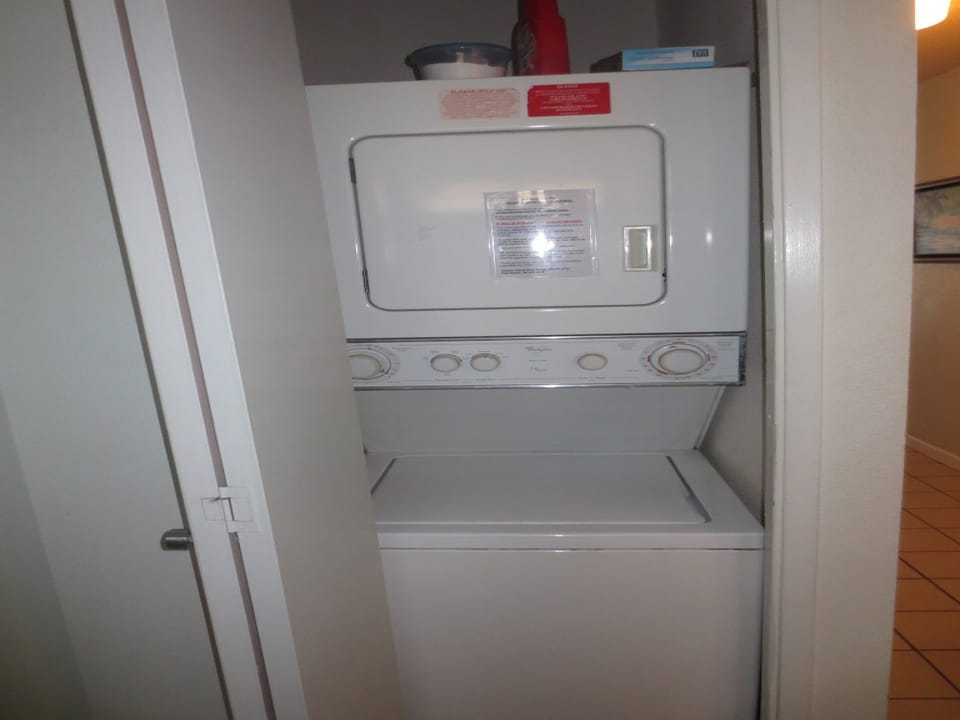 Washer/dryer in unit.