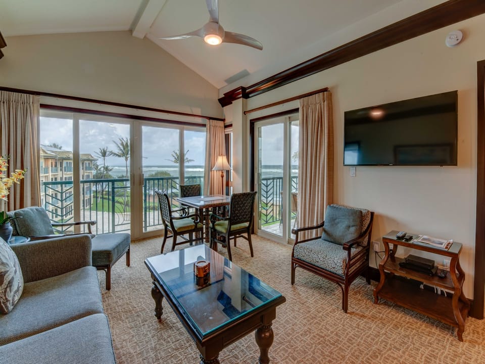 Living Room with ocean views