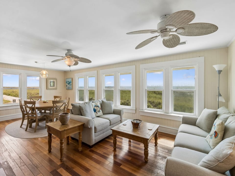 Living room with ocean view