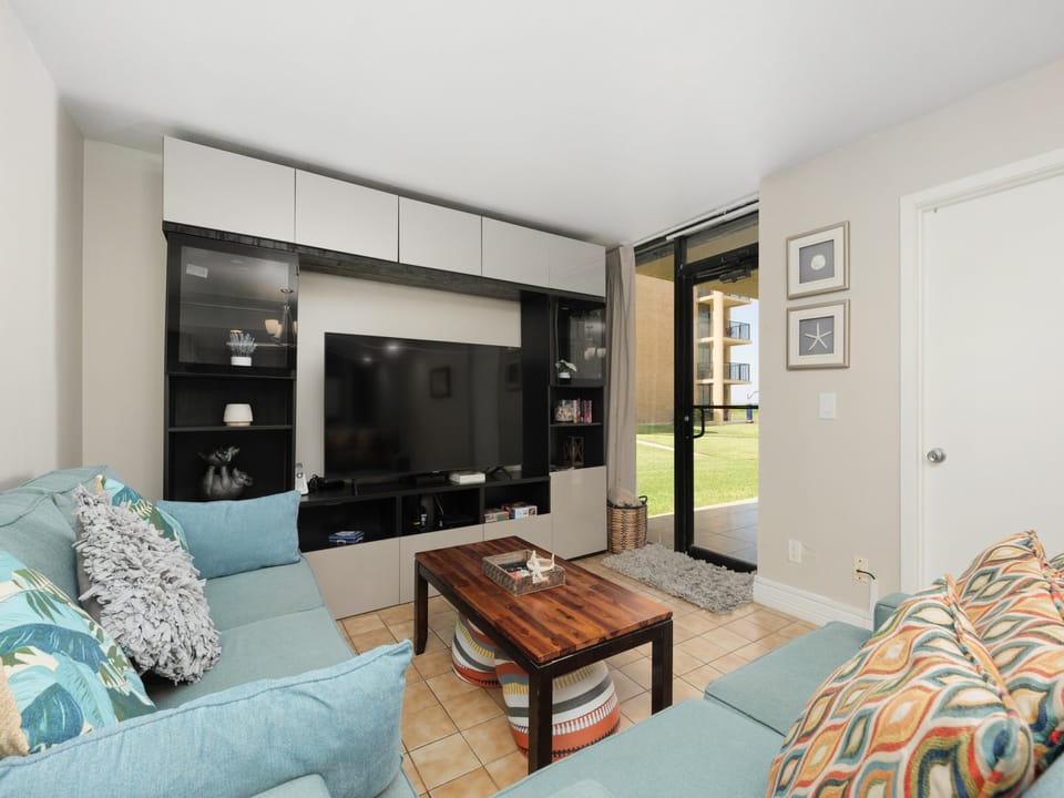 Spacious newly renovated living area with direct patio access!
