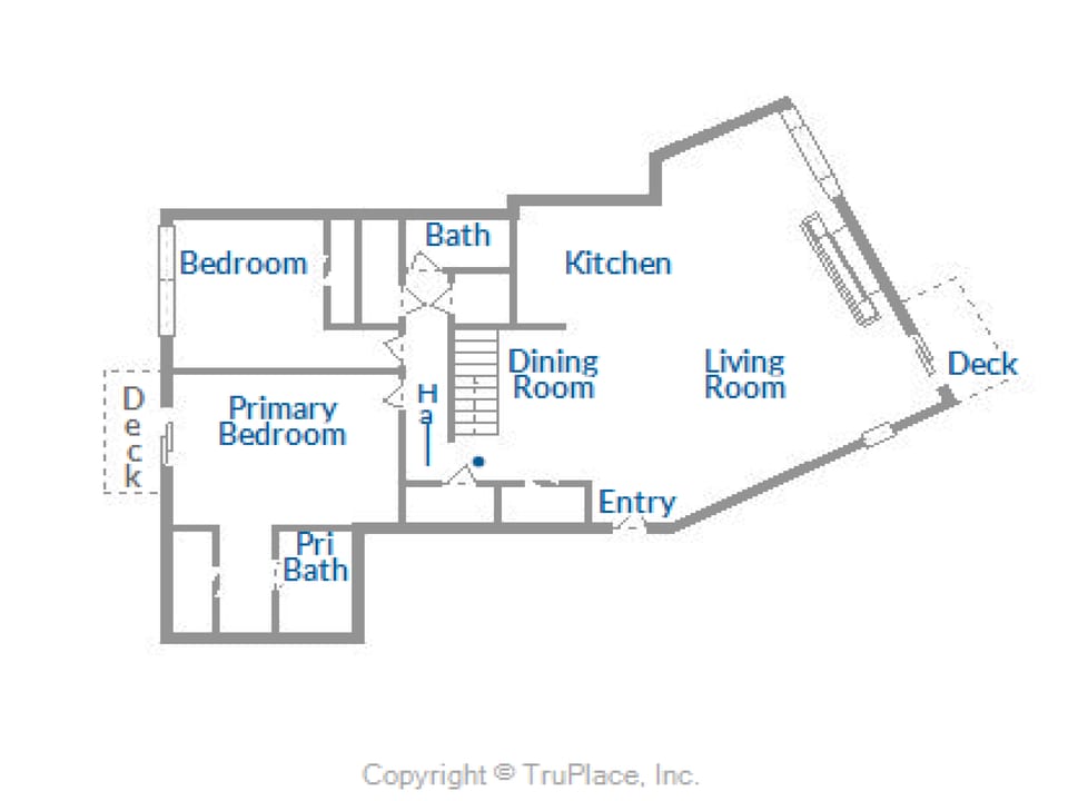 Floor Plan - Pine Ridge 7E - Ski-in / Ski-Out - Breckenridge Vacation Rental