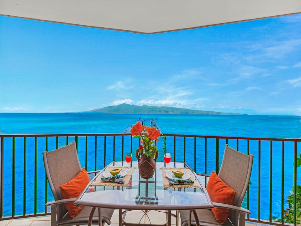 private lanai with spectacular ocean front view