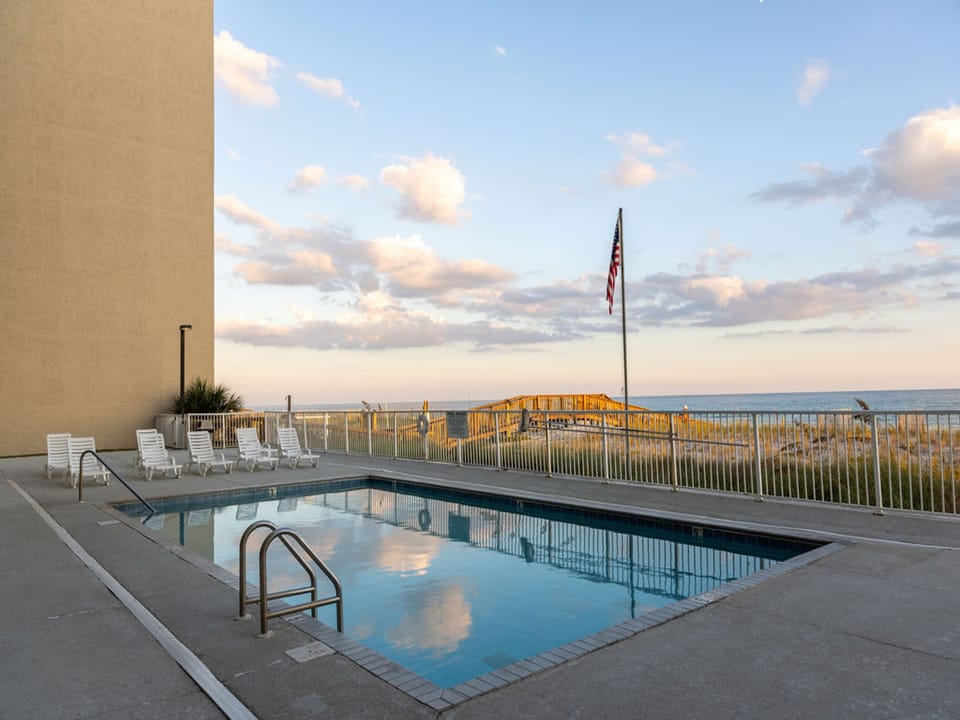 The Tropical Winds complex offers a Beachfront, outdoor communal pool for you to lounge by and soak up some much needed Vitamin D.