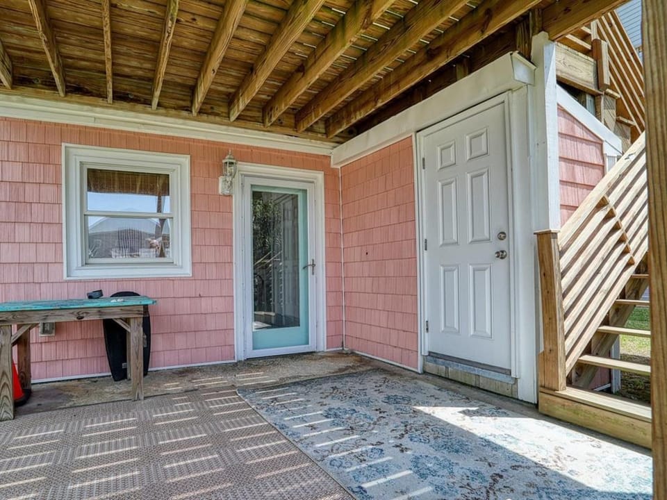 Front Door Entrance Under Covered Porch