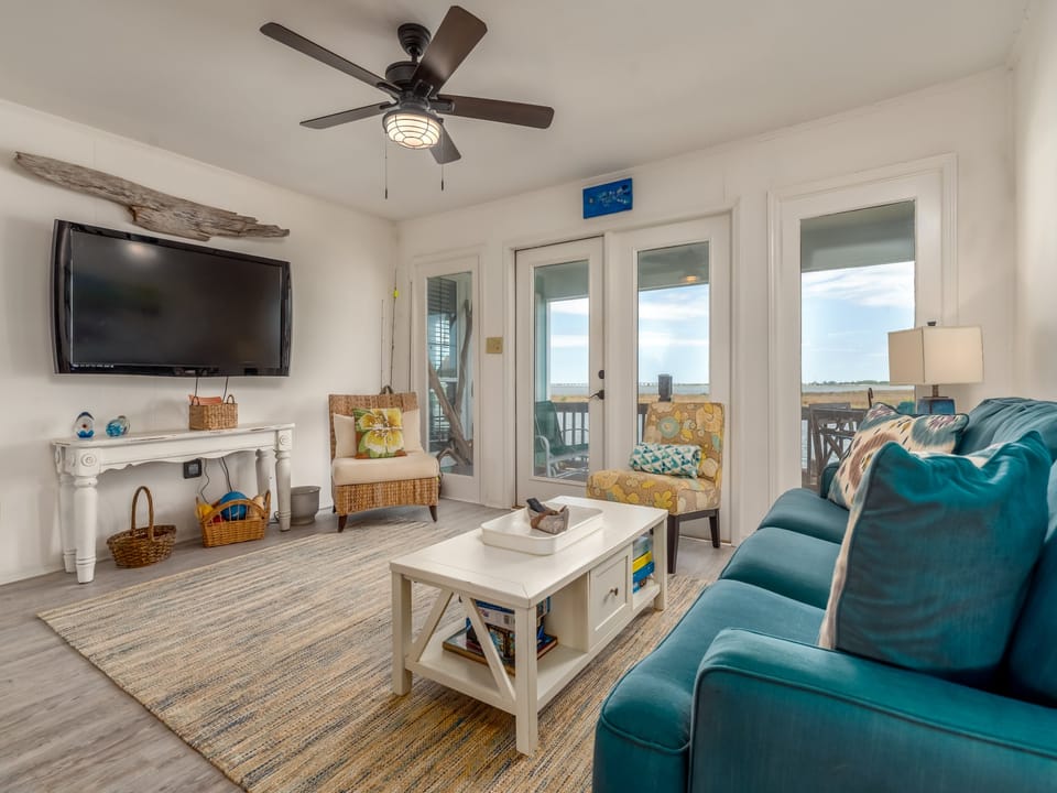 Living Room Blue Bayou Dauphin Island Vacation Home